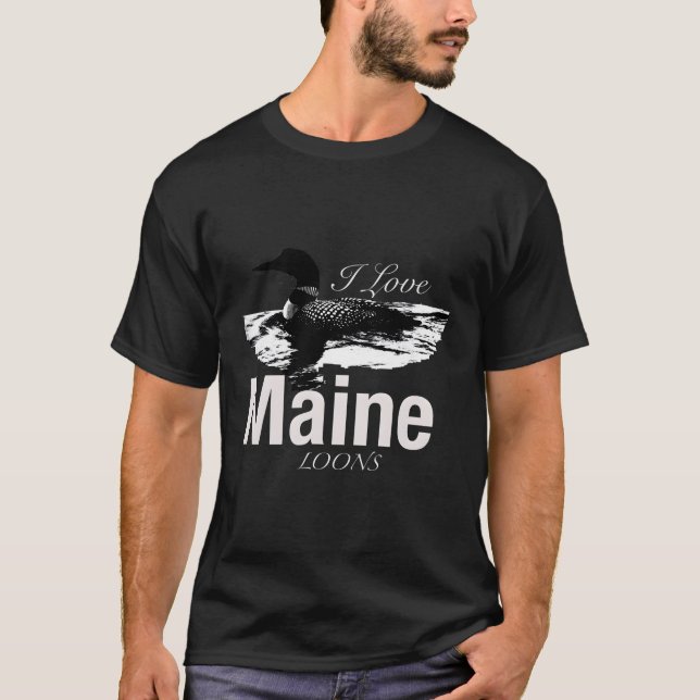 I Love Maine Loons T-Shirt (Front)