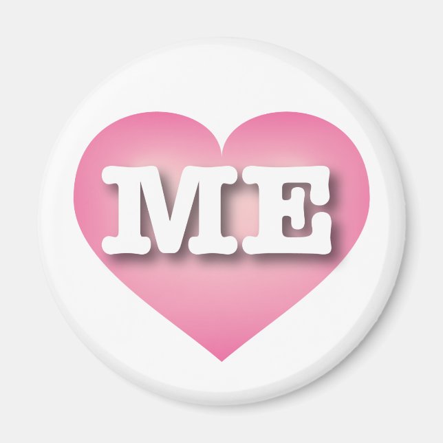 I love Maine - ME pink fade heart Magnet (Front)