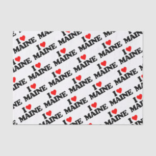 I LOVE MAINE TISSUE PAPER