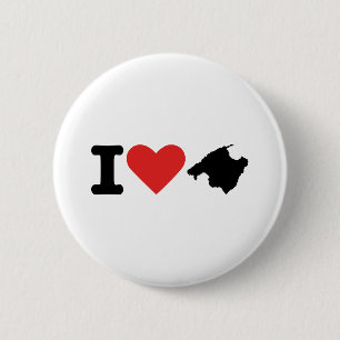 I love Majorca - Spain 6 Cm Round Badge
