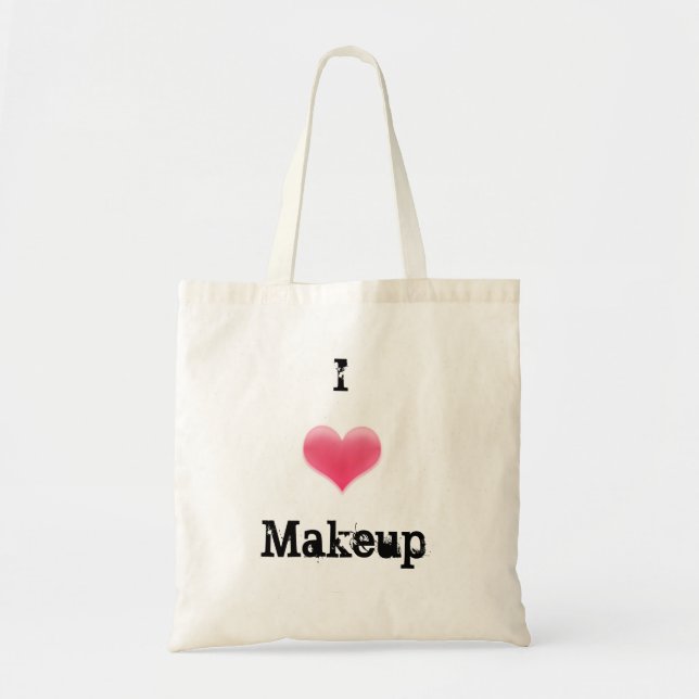 "I LOVE MAKEUP" Tote Bag (Front)