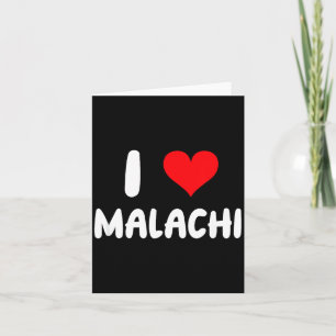 I Love Malachi - Heart - Name  Card