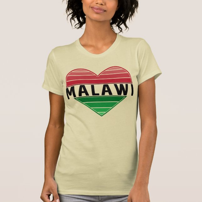 I Love Malawi, Malawian Heart T-Shirt (Front)