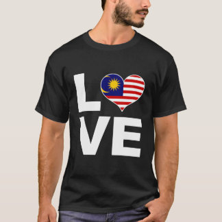 I Love Malaysia - Heart Flag Malaysia T-Shirt