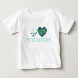 I Love Maldives Baby T-Shirt