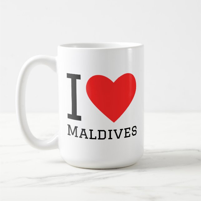 I love maldives coffee mug (Left)