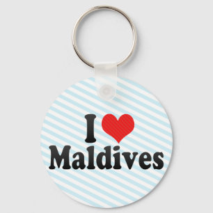 I Love Maldives Key Ring