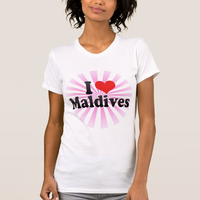 I Love Maldives T-Shirt (Front)