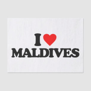 I LOVE MALDIVES TISSUE PAPER