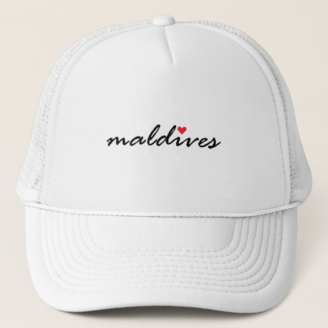 I love Maldives Trucker Hat (Front)