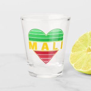 I Love Mali, Malian Heart Shot Glass