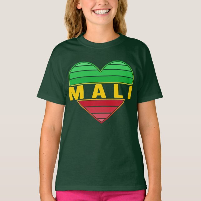 I Love Mali, Malian Heart T-Shirt (Front)