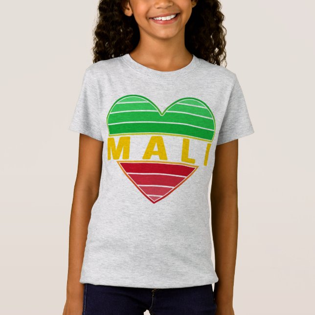 I Love Mali, Malian Heart T-Shirt (Front)