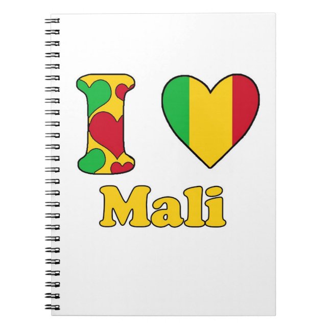 I love Mali Spiral Notebook (Front)
