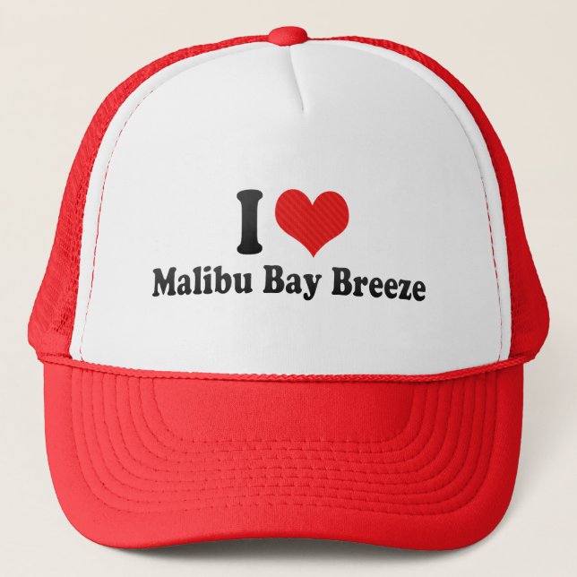 I Love Malibu Bay Breeze Trucker Hat (Front)