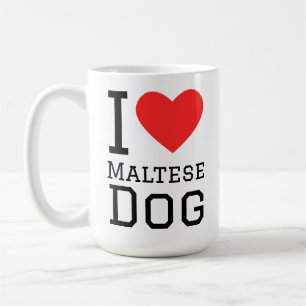 I love Maltese dog Coffee Mug