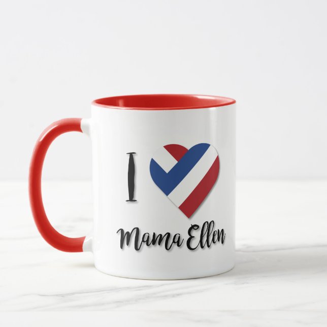 I Love Mama Ellen with Netherlands Flag Mug (Left)