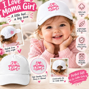 I Love Mama Girl Pink Baby Girl Hat – Cute Mummy &