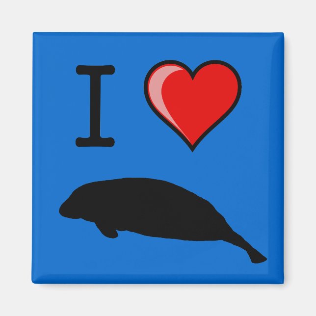 I Love Manatees Magnet (Front)