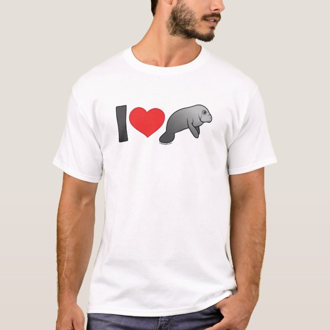 I Love Manatees T-Shirt (Front)