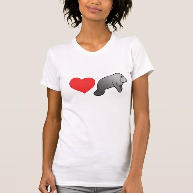 I Love Manatees T-Shirt (Front)