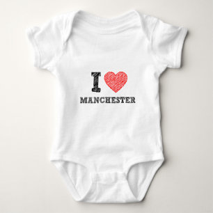 I-love-Manchester Baby Bodysuit