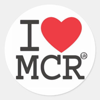 I Love Manchester Classic Round Sticker