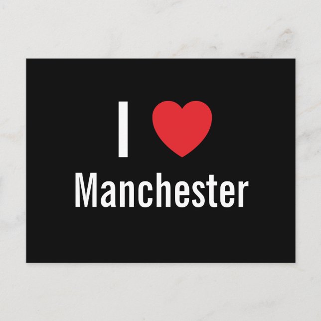 I love Manchester Postcard (Front)