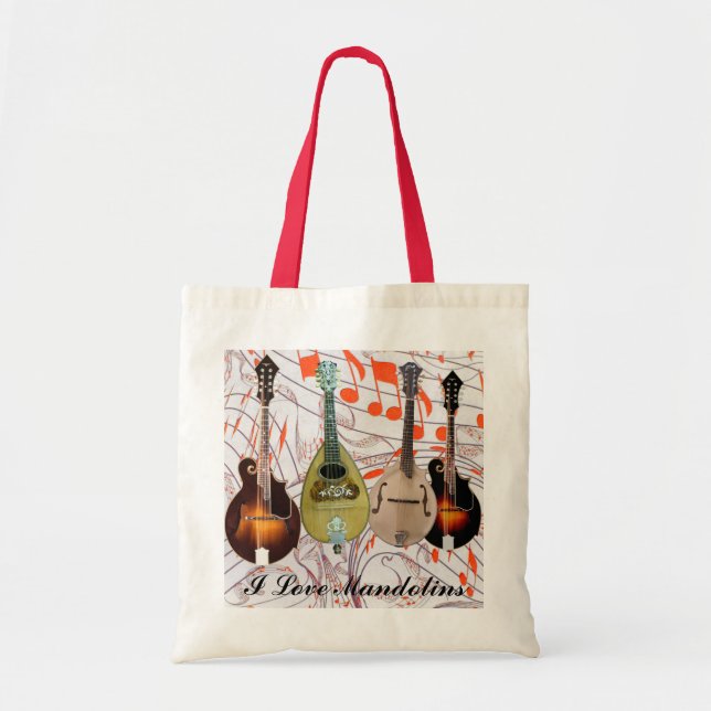 I LOVE MANDOLINS-BAG TOTE BAG (Front)