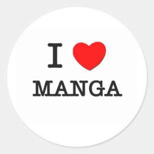 I LOVE MANGA CLASSIC ROUND STICKER