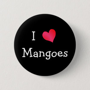 I Love Mangoes 6 Cm Round Badge