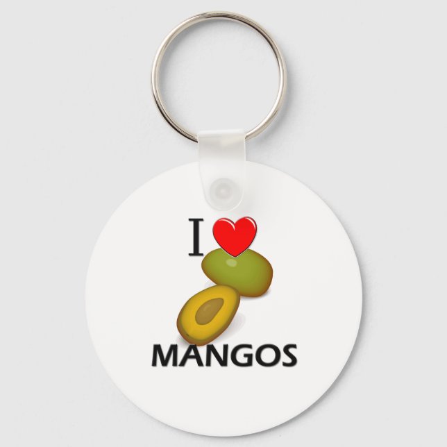 I Love Mangos Key Ring (Front)