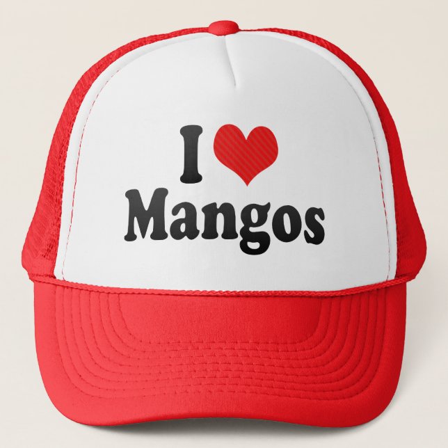 I Love Mangos Trucker Hat (Front)
