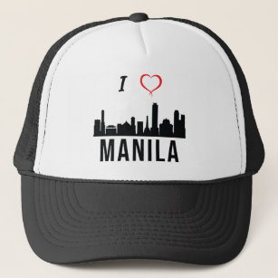 I love Manila Skyline Filipino Culture Philippines Trucker Hat