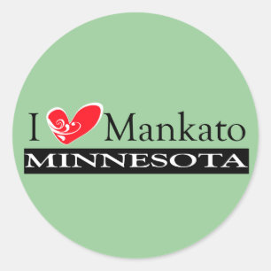 I Love Mankato Minnesota Classic Round Sticker