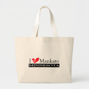 I Love Mankato Minnesota Large Tote Bag