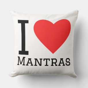 I love mantras cushion