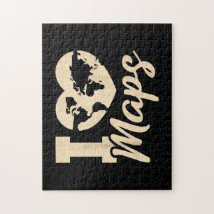 I Love Maps, Geography Jigsaw Puzzle