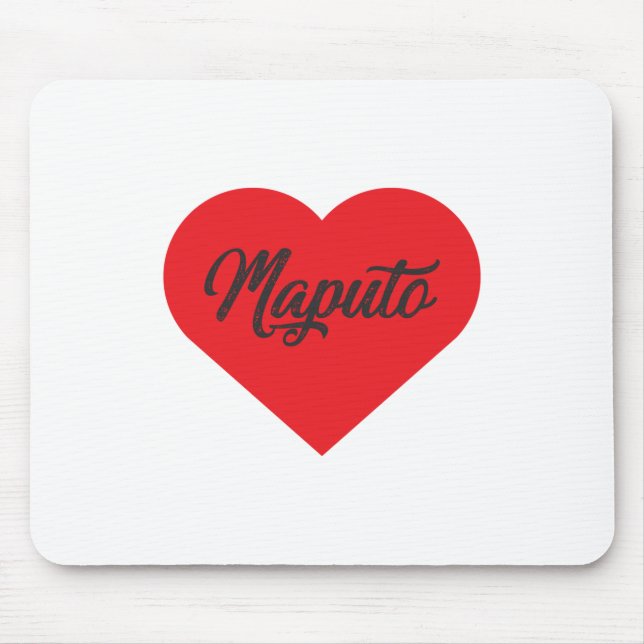I Love Maputo - Mozambique Mouse Pad (Front)