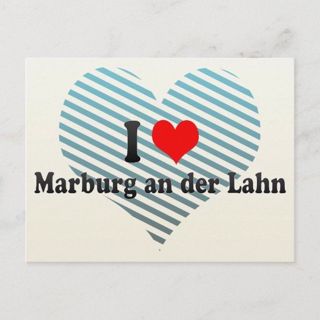 I Love Marburg an der Lahn, Germany Postcard (Front)