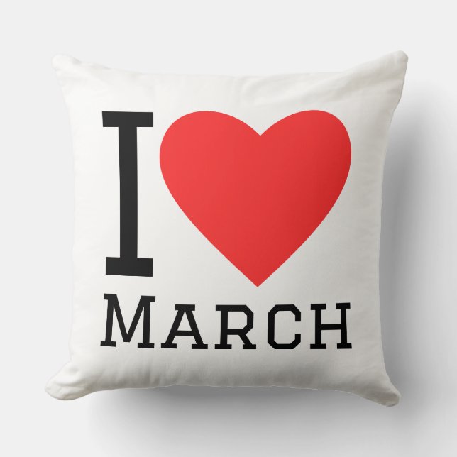 I love march cushion (Front)