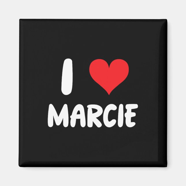 I Love Marcie - Heart - Name  Magnet (Front)