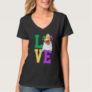 I Love Mardi Gras American Eskimo Dog Matching Fam T-Shirt