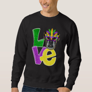 I Love Mardi Gras Costume Boxer Dog Puppy Sweatshirt