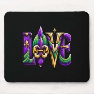 I Love Mardi Gras For Girls Kids Mouse Pad
