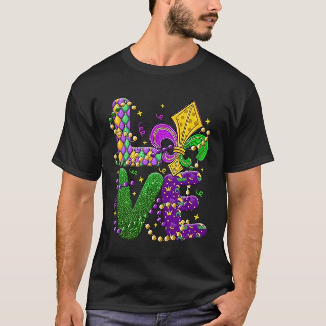 I Love Mardi Gras  Mardi Gras  For Girls Boys T-Shirt (Front)