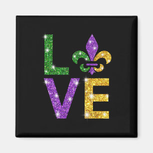 I Love Mardi Gras Mardi Gras Shirt For Girls Magnet