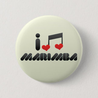 I Love Marimba 6 Cm Round Badge