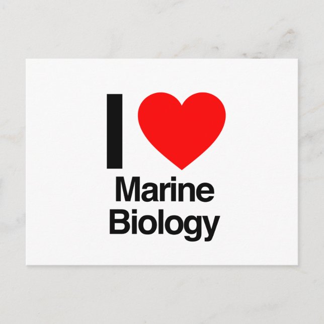 i love marine biology postcard (Front)