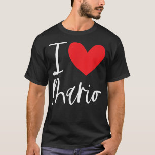 I Love Mario Name Personalised Boy Man BFF Friend T-Shirt